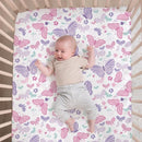The Peanutshell 3 Piece Baby Crib Bedding Set for Girls - Newborn, Infant & Toddler Nursery Bed Set Decor with Fitted Crib Sheet, Dust Ruffle Comforter - Butterfly Song by TinyTreasures Baby Boutique