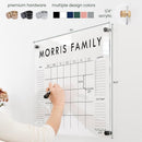 Personalized Clear Acrylic Calendar for Wall, Calendar Whiteboard for Wall, Dry Erase Wall Calendar, Wall Calendar Organizer System for Home (Block, Black, 23"W x18.5"H) by TinyTreasures Baby Boutique