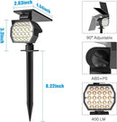 NIORSUN Solar Spot Lights Outdoor,23 LEDs Landscape Lighting with Auto On/Off and 3 Lighting Modes, IP67 Waterproof Spotlights,Outdoor Solar Lights for Yard Garden,6 Pack(Warm White) by GreenHaven Gardens