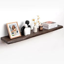RICHFOCUS Live Edge Elm Floating Shelves - 48" W x 9.3" D Rustic Solid Wood Wall Shelves with Invisible Bracket, Wall-Mounted for Living Room, Bedroom, Kitchen Storage & Display, Set of 1, Walnut by CozyNest Decor