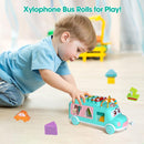 Baby Xylophone for Toddlers 1-3, Bus Shaped Toy Xylophone for Kids with Child Safe Mallet, Shape Sorting Educational Musical Toys and Instruments for Toddlers 1-3 by TinyTreasures Baby Boutique