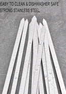 17-Inch 24 Pack Long Flat BBQ Skewers, HONSHEN 3/8 Inch Stainless Steel Wide Blade with hardwood Handle barbecue skewers for Grilling Meat,Chicken,Shrimp,Vegetables (17Inch Flat BBQ Skewers 24p) by GreenHaven Gardens