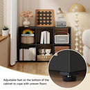 6 Cube Storage Organizer, Black Bookshelf with Storage, 2 Tier Storage Cubes, Freestanding Storage Organizer with Shelves for Living Room, Study by CozyNest Decor