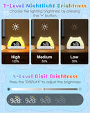 Kids Alarm Clock, OK to Wake Clock for Kids, Cat Clock with 11 Colors Night Light, 10 Soothing Sounds, Child Lock, Dual Alarms, Sleep Training, Birthday Gift for Boy Girls Children by TinyTreasures Baby Boutique