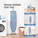 APEXCHASER Ironing Board with Iron Rest, Compact and Space Saver Iron Board, Extra Thick Cover, Height Adjustable, Wall Mount & Closet Hanger 13x43 Blue by CozyNest Decor