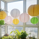 Chinese Style Paper Lanterns, Set of 12, Suitable for Party Decoration (Yellow, 12in) by GreenHaven Gardens