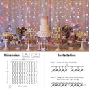 JMEXSUSS 300LED Red and White Christmas Curtain Lights with Remote, 9.8x9.8ft Christmas String Lights Plug in, 8 Modes Twinkle Hanging Fairy Lights for Bedroom Window Wall Porch Indoor Outdoor Decor by CozyNest Decor