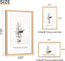 upsimples 11x17 Picture Frame, Natural Solid Wood Picture Frames, Display 9x15 with Mat or 11 x 17 Without, Vertical or Horizontal Wall Hanging, 1 Pack, Natural by CozyNest Decor