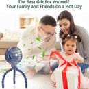 snawowo Mini Handheld Personal Portable Fan, Baby Stroller Fan, Car Seat USB or Battery Powered, with Flexible Tripod Clip on Student Bed Desk Bike Crib Treadmill Camping Traveling(Navy Blue) by TinyTreasures Baby Boutique