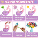 Flower Crafts Kit for Girls - Arts and Crafts for Kids Ages 4-8, Gifts for 4 5 6 7 8 9 Year Old Girls, Mess-Free Art Craft Activity Toys, Kids Flower Making Kit, DIY Creative Toys Gifts for Toddler by TinyTreasures Baby Boutique