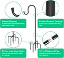 5-Prong Shepherd Hooks for Outdoor, Heavy Duty Iron Garden Hooks for Hanging Plants, Bird Feeders, Lanterns, Solar Lights, and Wedding Decor – Rust-Resistant, Adjustable, Easy to Install 36 Inch by GreenHaven Gardens