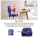 Toddler Booster Seat for Dining Table, Adjustable Safety Buckle Child Booster Seat with Backrest, Waterproof Washable Portable Booster Cushion Non-Slip Bottom (Blue) by TinyTreasures Baby Boutique