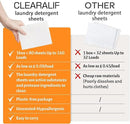 CLEARALIF Laundry Detergent Sheets Up to 160 Loads, Orange - Great For Travel, Apartments, Dorms,CLEARALIF Laundry Detergent Strips Eco Friendly & Hypoallergenic by CozyNest Decor