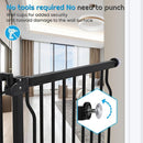 owlie Baby Gate Indoor 75-85 Inch, Extra Wide Safety Gate for Dogs Large Stairway Gate Adjustable Baby Gates Pressure Mount Wide Gate for Pet Stairway Doorway No Drilling Black (30.5'' Tall) by TinyTreasures Baby Boutique