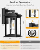 VIANIS Dusk to Dawn Outdoor Lights for House, Black Outdoor Light Fixture, Waterproof Exterior Lighting Fixtures Wall Mount, Outdoor Wall Lights for House, Garage, Garden, Porch,Hardwired, Non-Solar by GreenHaven Gardens