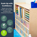 Angeles Value Line Multi-Section Storage, Classroom Shelves and Daycare Furniture, Construction Paper Organizer, 48" L x 12" W x 36" H by TinyTreasures Baby Boutique