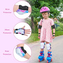 Kids Knee and Elbow Pads Set, 7 in 1 Skating Protective Gear for Skateboard, Roller Skating, Scooter, Cycling, 3-8 Years by TinyTreasures Baby Boutique