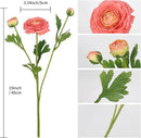 IPOPU 4PCS Real Touch Ranunculus Artificial Flowers Faux Ranunculus Flowers for Vases Real Look Silk Peonies Fake Peony Flowers for Home Indoor Wedding Centerpieces for Table Decorations (Orange) by CozyNest Decor