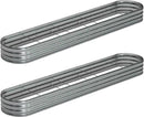 12x2x1ft(2 Pack) Oval Galvanized Raised Garden Bed,Outdoor Planter Box Metal Patio Kit Planting Bed for Vegetables Flowers and Succulents by GreenHaven Gardens