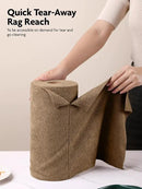 Fantasticlean Microfiber Cleaning Cloth Roll -40 Pack, Tear Away Microfiber Towels, 12" x 12", Reusable, Washable, Scratch Free, Ultra Absorbent Dish Rags for Car, Home, Garage or Shop (TAN)