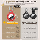 Upgrade Waterproof 2 Pack Airtags Holder with Apple Airtags Keychain, Hard PC Air Tag Case, Anti-Scratch & Shock Air tag Holder, Men's Women's Keyrings & Keychains -Black+Red by TinyTreasures Baby Boutique