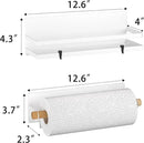Magnetic Spice Rack for Refrigerator Moveable Magnetic Shelf Organizer with Paper Towel Holder Kitchen Refrigerator Storage Rack Fridge Magnet Organizer,White,3 Packs by CozyNest Decor