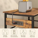 IBUYKE Kitchen Island with Storage, Bakers Rack with Power Outlet,Microwave Stand with Large Worktop,Rolling Bar Cart for Home, Outdoor, Kitchen,Rustic Brown and Black TMJ029H by CozyNest Decor