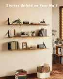 Long Wall Shelves, 36 Inches Floating Book Shelves, Hanging Book Shelves for Wall, Long Large Deep Floating Shelves for Kitchen Bedroom by CozyNest Decor