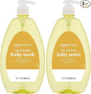 Amazon Basics Tear-Free Baby Hair and Body Wash, 27.1 Fluid Ounce, Lightly Scented, 2-Pack (Previously Solimo) by TinyTreasures Baby Boutique