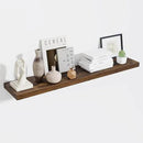 Fun Memories 55 Inch Fireplace Mentel Shelf, 10 Inch Deep Shelves for Display&Wall Storage, Rustic Wood Wall Shelf -Extra Long Floating Shelves for Living Room Laundry Room, Rustic Brown, Set of 1 by CozyNest Decor
