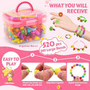 Arthopt Pop Beads, Jewelry Making Kit for 3 4 5 6 7 8 Years Old Girls, Arts and Crafts for Kids,Large Snap Beads DIY Necklace Bracelets Ring Set, Birthday Party Holiday Gift by TinyTreasures Baby Boutique