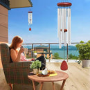 Large Aluminium Wind Chimes Outside, Soothing Melodic Memorial Sympathy Wind Chime, Suitable Outdoor Garden Decor, Gift for Mom Women Neighbors (Silver Wind Chimes-36) by CozyNest Decor