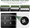 Long Metal Cube Planter for Outdoor Plants 15" W x 38" L x 16.25" H, Heavy Duty Steel Rectangular Planter Box with Removable Insert Shelf, Modern Décor for Outside, Indoor, Garden (Black) by CozyNest Decor