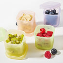 Olababy Clear Sense Silicone Storage Containers 4pk for Baby Food, Snacks, Formula, Puree, Sauce & More | Micro Plastic & BPA-Free | Daycare Essentials for Toddlers and Kids (Mint, 4 oz / 120 ml) by TinyTreasures Baby Boutique