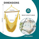 JoyView Hammock Chair with Spreader Bar Caribbean Hammock Swing Chair 300 LBS Weight Capacity XL Rope Hanging Chair for Outdoor Indoor Garden Yard - Yellow by GreenHaven Gardens