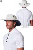 Men's Shapeable Wide Brim Hat - UPF 50 Sun Protection - Maximum Coverage on Your Next Adventure - Sun Fearless Leo Hat by GreenHaven Gardens