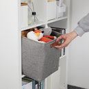 DULLEMELO 12 inch Cube Storage Bins, Large Collapsible Grey Storage Baskets for Square Cubes Organizing, Fabric Boxes Bins for Shelves Nursery Home Office Storage(4 Pack - 12" Grey) by TinyTreasures Baby Boutique
