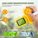 1000X Handheld Microscope for Kids, 4K 2.0" Screen Mini Pocket Microscope with 6 Adjustable LED Lights, Edu Science Birthday Gifts for Kids Ages 8-12, 32G SD Card Included - Yellow by TinyTreasures Baby Boutique