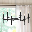Black LED Chandeliers, Round Candle Hanging Lamp Ceiling, Modern Bedroom Chandelier Light Fixture for Kitchen Island Dining Room Living Room Farmhouse (Black-B 6Lights) by CozyNest Decor