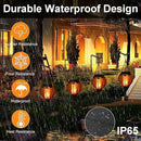 Hot Air Balloon Solar Lantern with Flickering Flame Hanging Solar Lanterns Outdoor Lights Waterproof Lanterns Decorative Garden Patio Yard Party Decor Orange and Red by GreenHaven Gardens
