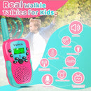 Walkie Talkies for Kids, 3 Miles Long Range 22 Channels 2 Way Rechargeable Kids Walkie Talkie with Flashlight for Camping Hiking Indoor Outdoor Toy 3 4 5 6-12 Boy Girl Birthday Gifts 2 Packs by TinyTreasures Baby Boutique
