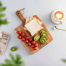 Acacia Wood Cutting Board - Wooden Kitchen Cutting Board for Meat, Cheese, Bread,Vegetables &Fruits- Charcuterie Board Cheese Serving Board with Handle (15.3"x10.2") by CozyNest Decor