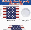 Memorial Day Placemats Set of 6 Patriotic Freedom Stars Place mats Veterans Day 4th of July Plastic Table Mats American Flag Holiday Washable Table Placemats for Party Dining by CozyNest Decor