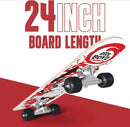 24 inch Rude Boyz Mini Cruiser Skateboard - Aluminium Trucks - Kids Skateboard Ages 5-8 Beginner - Skateboards for Kids by TinyTreasures Baby Boutique