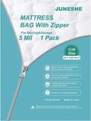 Crib Mattress Storage Bag with Zipper -5 Mil Plastic Waterproof Crib Mattress Bag for Moving and Storage by TinyTreasures Baby Boutique