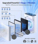 Air Purifiers for Home Large Room, with Smart Mode, Cover Up to 2400 Ft², PM2.5 Air Quality Display, 22dB Sleep Mode, Aromatherapy with 2X-Purification & 360°Air Outlet, HAP603, Bright White by CozyNest Decor