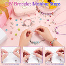 Bracelet Charm Making Kit with Jewelry Box Charm Beads for Jewelry Making DIY Bracelet Craft Kit for Birthday Gifts Valentine Christmas by TinyTreasures Baby Boutique
