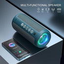 Ortizan Portable Bluetooth Speaker: IPX7 Waterproof, 24W Loud Sound, Deep Bass, Bluetooth 5.3, LED Lights, Wireless Stereo Pairing, 30H Playtime, for Home/Outdoor/Party/Beach, Birthday Gift (Blue) by TinyTreasures Baby Boutique