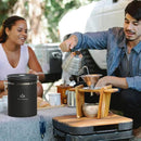 35OZ Coffee Canister for ground coffee with Date Tracker,One Way Co2 Valve 304 Stainless Steel Kitchen Food Airtight storage container for Coffee Beans or Grounds, Sugar Black by CozyNest Decor