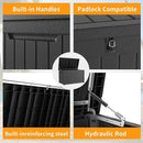 230 Gallon Deck Box Large Outdoor Storage for Patio Furniture,Outdoor Cushions,Garden Tools and Pool Supplies,Waterproof,Resin,Lockable(Black) by CozyNest Decor